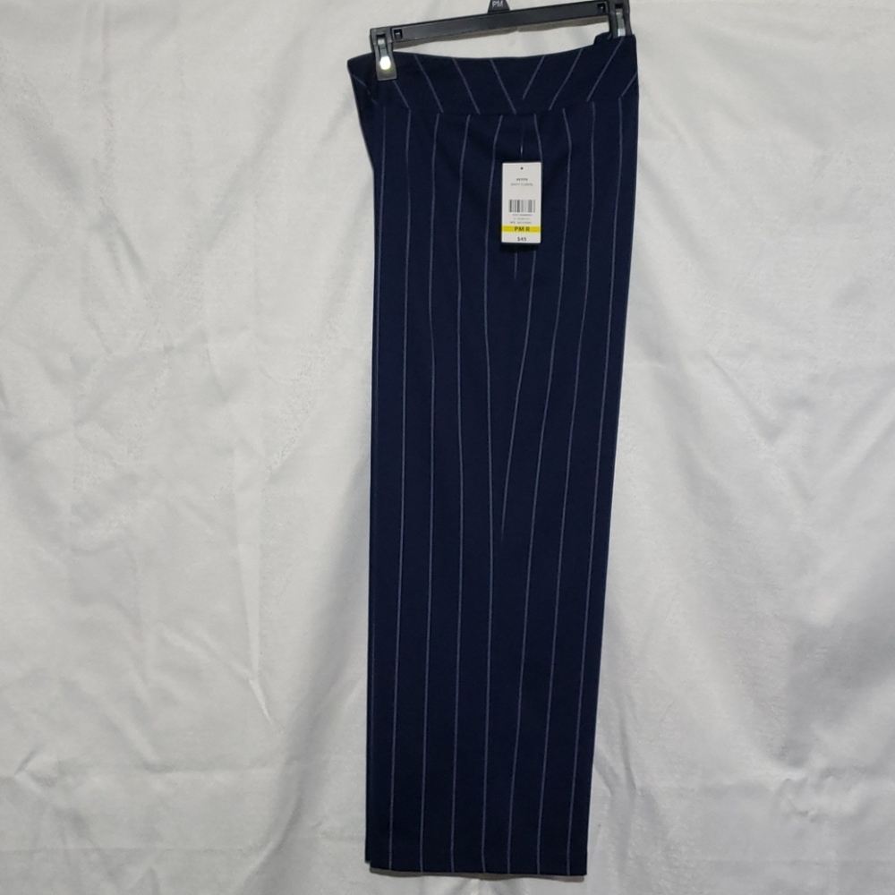 Pinstripe pull-on dress pants